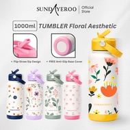 SUNDAYEROO 1000ML Large Capacity Water Bottle Leakproof Travel Cup Tumbler Tahan Sejuk Panas Tumbler