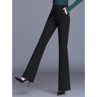 slack bootcut woman bootcut pants seluar bootcut woman High Waist Fleece Lining Stretch Mother Suit 