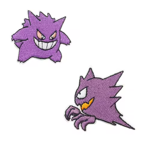 Cute Cartoon Purple Patch Animal Embroidered Patches On Clothes Iron On Patches For Clothing DIY Pat