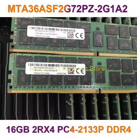 1PCS For MT RAM 16G 16GB 2RX4 PC4-2133P DDR4 2133 Server Memory MTA36ASF2G72PZ-2G1A2