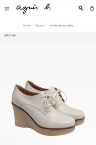 Agnes b 鞋 White Derby Dolly 38碼