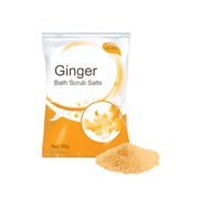 **Eelhoe Ginger Bath Scrub Salt Lymphatic Detox Ginger Bath Salt Exfoliating Moisturizing Deep Clean