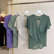 Yoga Clothes Top Women Hollow Back Sports Short-Sleeved T-Shirt Pilates Fitness Clothes Yoga Clothes