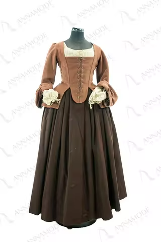 Outlander Claire Fraser Cosplay Costume Dress Medieval Renaissance Rococo Victorian Ball Gown Costum