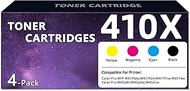 410X 410A Toner Cartridges 4 Pack High Yield Replacement for HP 410X 410A Works with HP Color Laserj