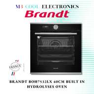 BRANDT BOH7532LX 60CM BUILT IN HYDROLYSES OVEN + 2 YEARS WARRANTY