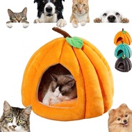 Pumpkin Cat Bed,Pumpkin Dog Bed,2025 Cute Pumpkin Shape Cat Cave with Removable Cushion,Warm Hallowe