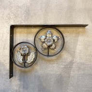 限量 FI-2 工業風鐵製花卉裝飾層板托架 L型支架