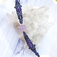 紫水晶貔貅 蠟線編織手環
