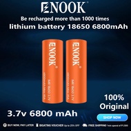 Enook Original lithium battery 18650 Real Capacity Batteries 6800mAh 45A 3.7v Rechargeable battery