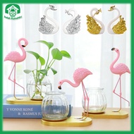 MERAH Pink Flamingo Decoration Statue Decoration Table Ornament Living Room Decoration Bedroom Decor