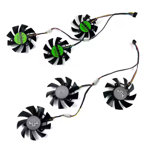 NEW Cooling Fan 75mm 7pin FD8015U12D PLA08015S12HH For ASUS TUF3-GTX1660-O6G-GAMING Radeon RX 5700 X