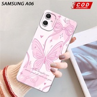HP 1533 SAMSUNG A06 Phone Case - PINK BUTTERFLY Motif Case - SAMSUNG A06 Silicon Phone - Phone Cover