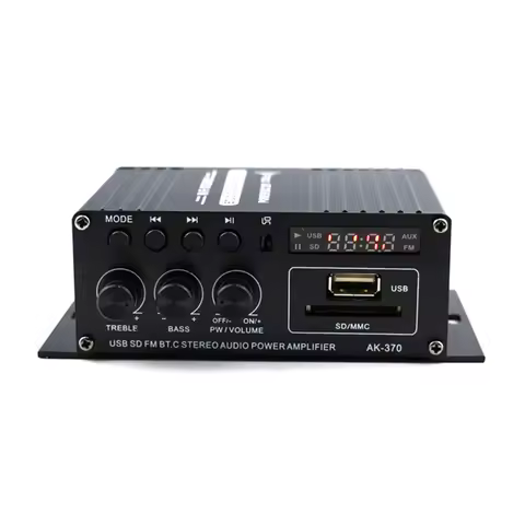 AK-370 Auto Music Subwoofer Speaker 20W+20W Audio Amplifier Board DC 12V Digital Audio Amplifiers Mi