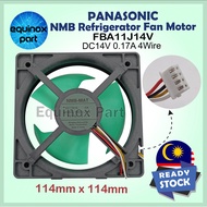 NR-BW414 FBA11J14V PANASONIC DC14V 0.17A 4 Wire Refrigerator DC Fan Motor