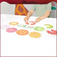 [Phenovo] Fruit Fractions for Kids Math Manipulatives Learning Activities Math Games