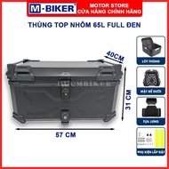 65L aluminum top tank, 65L full black motorcycle rear aluminum tank | M-Biker