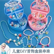 Children beaded diy toy girls wear beaded DIY toy Material Package Elsa Princess Necklace Educationa