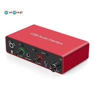 192KHz USB Audio Interface Sound Card XLR Interface Studio for Podcast Recording Equipment Professio