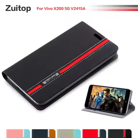 Cowboy PU Phone Bag Case For Vivo X200 5G V2415A Flip Case For Vivo X200 5G V2415A Business Case Sof