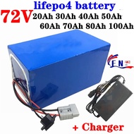 LiFePO4 Lithium charger 72V 50Ah 60Ah 40Ah 100Ah 80Ah BMS for scooter electric bike motorbike 3000W