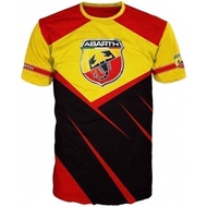 2025 fashion ABARTH CAR Sublimation Short Sleeve / Microfiber Jersey / Jersey T-Shirt / Tshirt Jerse
