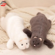 PINOU Plush Ferret Stuffed Toy, Soft Fluffy Huggable Doll Ferret Plush Toy, Animal Plushies 47cm Lif