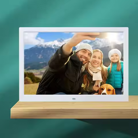 15.6-inch Digital photo frame 1366 * 768 Resolution Video Picture Calendar USB/SD White Digital phot