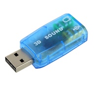 X-Tips USB Soundcard รองรับไมค์ 5.1 channel (สีฟ้า)
