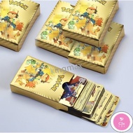 C3S 27-54pcs Metal Gold Silver Pokemon Cards English Version Charizard Pikachu Trainer Card Game Col