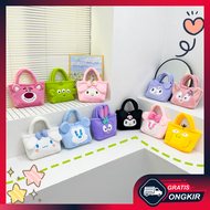 Gratis Ongkir - Tas Bulu Lucu Motif Karakter / Cute Fluffy Mini Tote Bag
