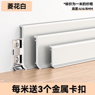 Foshan aluminum alloy skirting board snap-on all-aluminum skirting board stainless steel ultra-thin