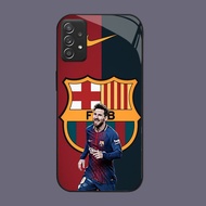 HK-58 Football star Messi Glass KACA Casing for Samsung A73 A32 A56 A53 A33 A72 A16 A52S A23 A13 A06