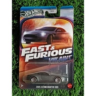 HOT WHEELS 2005 ASTON MARTIN DB9 FAST FURIOUS VILLAINS SILVER SERIES
