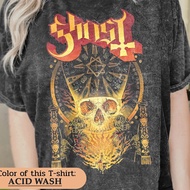 Metal Ghost Band T-Shirt | Oversized Vintage Wash Ghost T-Shirt 13