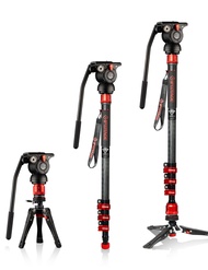 IFOOTAGE Cobra 3 C180F-P Monopod with Fluid Head Komodo K5S, Professional Portable Travel Monopod Ki