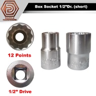 Box socket 1/2" drive 12 points short spanner box socket 1/2" dr 12pt short type