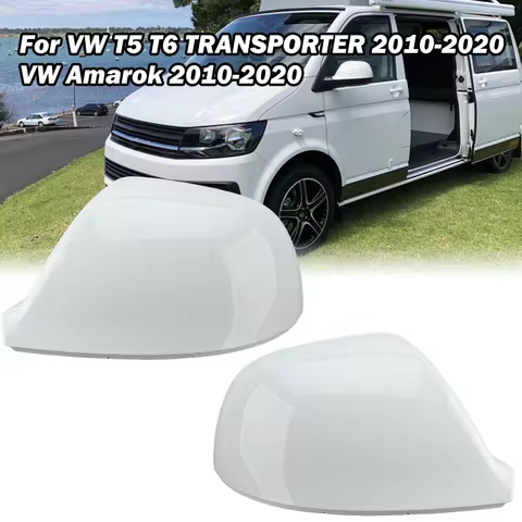Side Mirror Cover Caps For VW T5 T6 TRANSPORTER VW Amarok 2010 2011-2020 White With Buckle Door Mirr