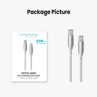 VYVYLABS Cable สายเคเบิล PD 60W ชนิด C ชาร์จเร็วสำหรับ Xiaomi Samsung Huawei สำหรับ Macbook Pro I Pad 1M