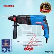 BOSSMAN Rotary Hammer Power Impact Drill BGBH226 900W 3 Mode Gerudi Tukul Putar Peralatan Kuasa (6 M
