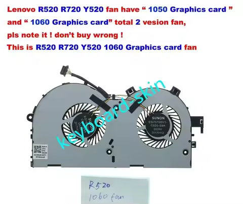 New for Lenovo Y520 R520 R720 R720-15IKBN series laptop CPU Cooling Fan 1060 version 0w0j86