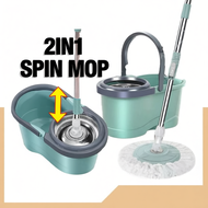 Spin Mop With Spinner Stainless Steel Bucket Auto Spin Mop Magic Spin 360 Tornado Mop Hands Free Mop