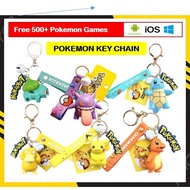 Pokemon Keychain Ring 神奇宝贝精美钥匙扣 (Buy Any 1 Free 500+ Pokemon GBA NDS 3DS Switch Games) 购买1个钥匙圈免费500+