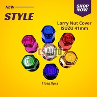 CS 8pcs Nut Cover Thailand Nat Tayar Lorry Truck 41mm Hino 300 Mitsubishi Canter Isuzu NPR Pro Lori