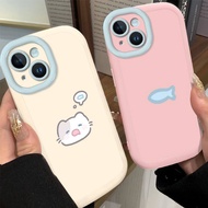 casing vivo x200 pro vivo x200 pro casing Kitten Eat Small Fish Suitable for VIVOS19 Phone Case X100