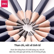 Deli wooden pencil 2B/ 10B/ 12B/ 14B/ 4B/ 6B/ 8B/ - useful - easy to hold - bold lines