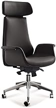 Leather Computer Chair, Household Swivel Waist Boss Chair Adjustable Height Executive Office Chair Seat Gaming chair (Color : Black, Size : Short back)
