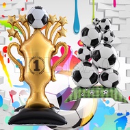 large 59inch Stand football pile balloon, Trophy Shape Foil Balloons, Kids football themed party Fav