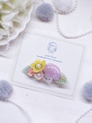 小蘑菇髮夾 熱縮片手繪滴膠  UV Resin Hair Clip