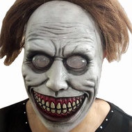 Topeng Halloween Menakutkan untuk Dewasa, Topeng Hantu Zombie Seram dengan Rambut Panjang dan Kostum